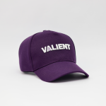Boné roxo com logotipo bordado em alto relevo — personalização corporativa Showa Bonés
