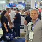 Mathias, fundador da Showa Bonés, na Febratex 2026, no Parque Vila Germânica, em Blumenau (SC)